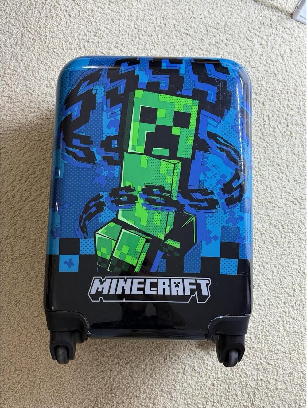 Minecraft Creeper Kids' Hardside Carry On Suitcase - Black